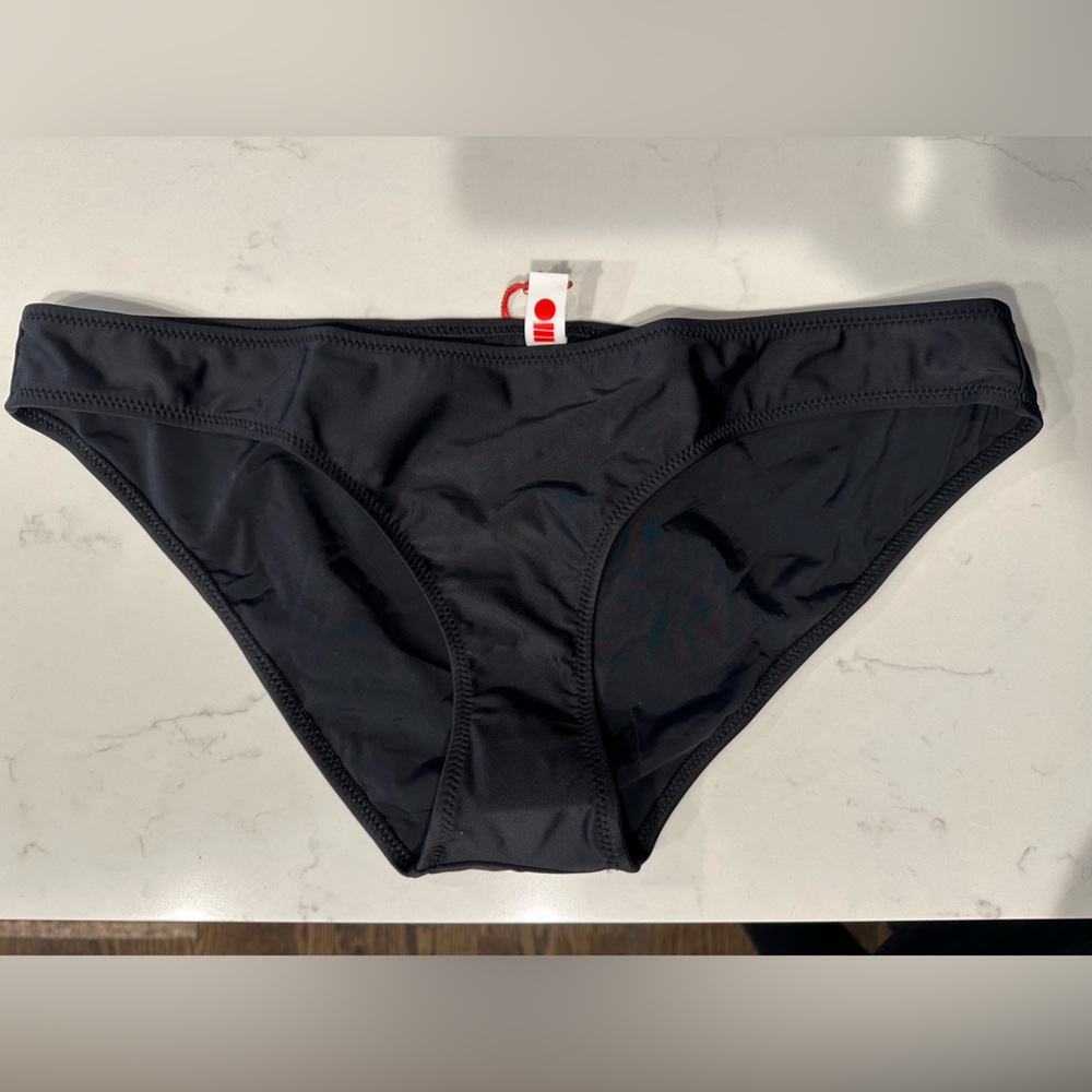 Solid & Striped Desi Bikini Bottom in Black